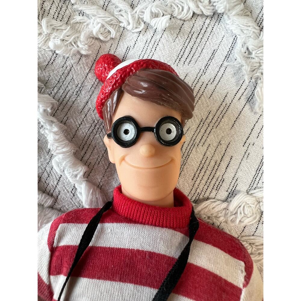 Vtg Where's Waldo 12" Action Figure Doll 1990 Applause Camera Martin Handford